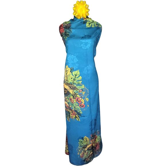 NWT Double Sided Silk Scarf 52"x52" Large Square Shawl Wrap XiangYunShal 2286 - Picture 15 of 15